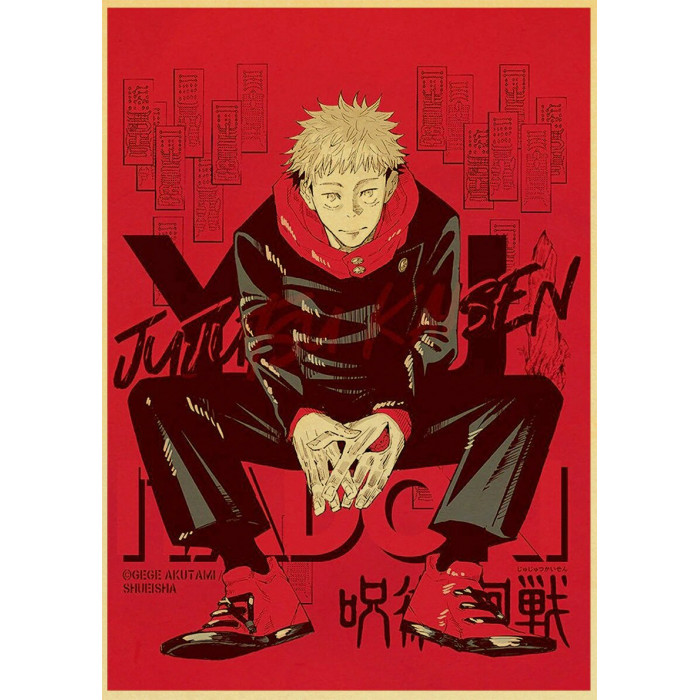 Poster Jujutsu Kaisen : Yuji Rouge