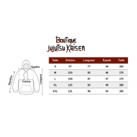 Guide des tailles cosplay Jujutsu Kaisen